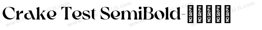 Crake Test SemiBold字体转换